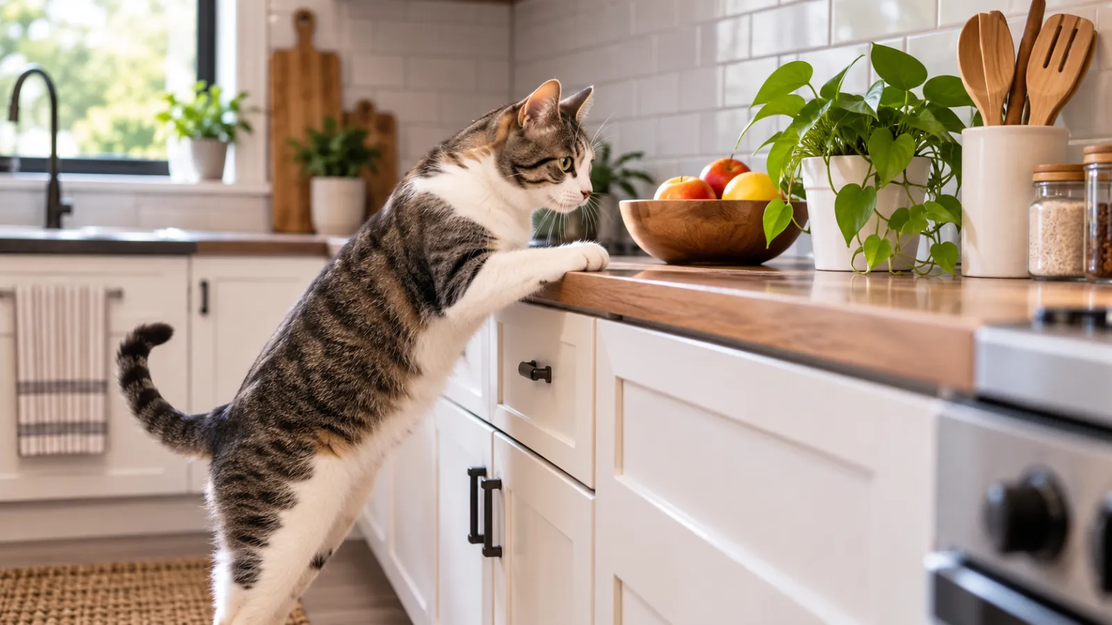 How to Stop Your Cat from Jumping on Kitchen Counters?